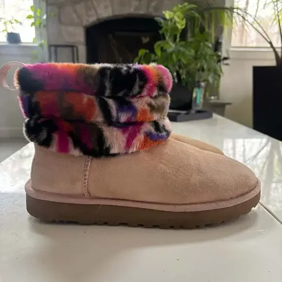 UGG | Shoes | Ugg Fluff Mini Quilted Motlee Suede Sheepskin  display picture 1